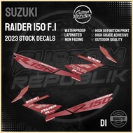 ✎ § ◨ Suzuki Raider 150 FI 2023 Stock Decals Set