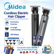 【5 Year Warranty】 Midea Hair Clipper 12000mAh USB Rechargeable Electric Hair Trimmer Barber Cutter C