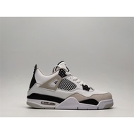 Ready stock AIRJORDAN 4 AJ4 retro " Military black " GS White cement is wear-resistant and non-slip 