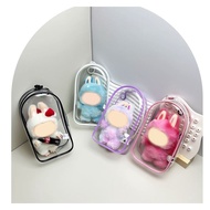 Labubu PVC Gacha Pouch Doll Keychain Holder