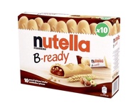Nutella B-ready ขนมเวเฟอร์กรอบสอดไส้แยม 10 ชิ้น น้ำหนัก 220 กรัม  BB.14/05/26