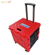 Foldable storage box with wheels and convenient pull handle size 51cm x 55cm x 40cm - Macsim brand c