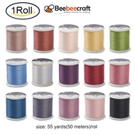 Beebeecraft 1roll Beading Nylon Thread B 330 DTEX/0.203mm/0.008" for Seed Beads #1 Ghost White 55 yards(50 meters)/roll