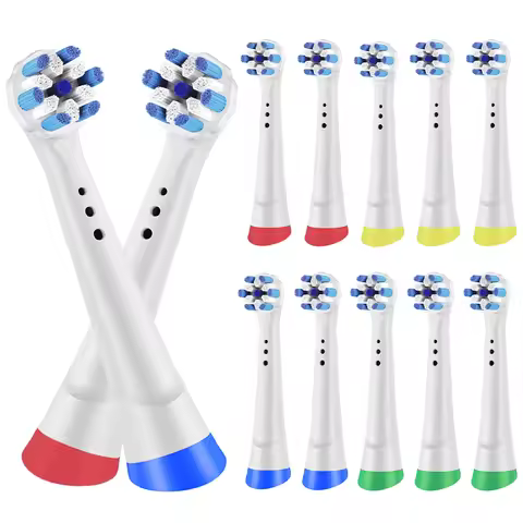 Compatible with Oral B iO 2 3 4 5 6 7 8 9 10 Series Electric Toothbrush Replacement Brush Heads, Rot