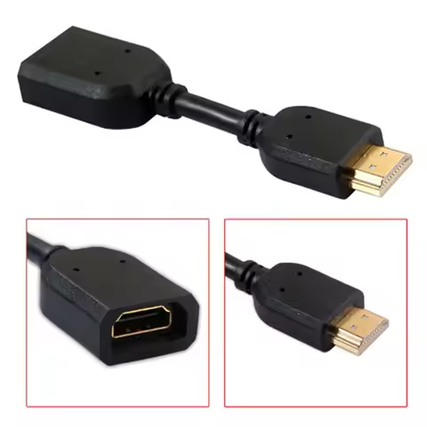 10cm HDMI-compatible Extension Cable Gold Plated Extender Adapter Widely Compatible TV Set Top Box f