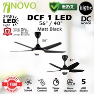 INOVO DCF 1 LED 56 Inches / DCF 1 LED BABY 40 Inches DC Motor w/ 3 Color LED 5 Blade 8F+8R Speed Rem
