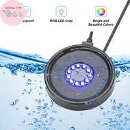 LadyHome USB Powered LED Aquarium Air Stone Submersible Bubble Diffuser Adjustable for 5-20 Gallon O