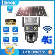 Linook V380Pro 4G SIM Dual Lens 4K CCTV Camera Ultra HD Security Camera 360 Infrared Night Vision Ca