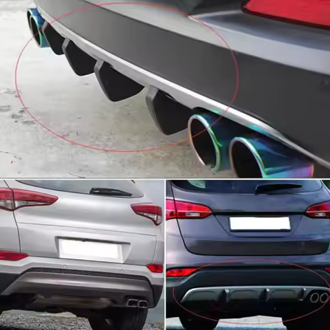 4pc Universal Car Rear Bumper Cast Shark Spoiler For Peugeot 206 207 208 307 308 406 407 408 508 200