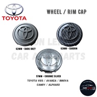 TOYOTA 57MM 62MM RIM CAP VIOS AVANZA INNOVA CAMRY ALPHARD CAR WHEEL CAP SPORT RIM CAP WITH LOGO (1PC