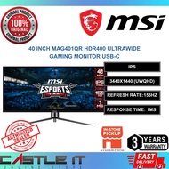 MSI MAG401QR 40 Inch IPS UWQHD 155Hz 1ms HDR400 Ultrawide Gaming Monitor USB-C
