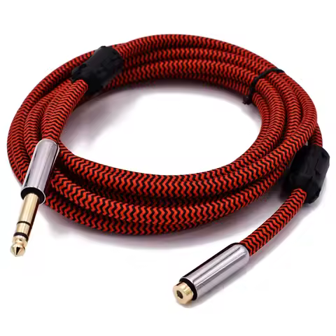 Hifi Audio Cable Stereo 6.35mm Male to 3.5mm Female for PC Headphone Amplifier 3.5 to 1/4 Inch TRS J
