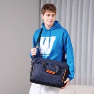 Solis戰地迷彩系列15.6吋筆電手提公事包-黑迷彩-附側背背帶