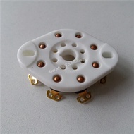 1pcs ceramic tube socket GZC8-NS-G gold plated plastic electronic tube holder outlet for EL34 6550 K
