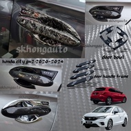Honda city sedan hatchback 2021-2025 GN2 car Handle bowl cover carbon fiber accessories city gn2 skh
