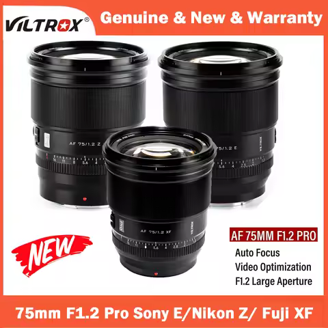 VILTROX 75mm F1.2 Pro E/Z/XF Auto Focus Large Aperture APS-C Prime Lens For Sony E-mount Nikon Z-mou