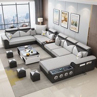 HY/🍒New Technology Cloth Sofa Large and Small Apartment Type Living Room Multi-Functional Simple Modern Intelligent Char