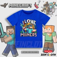 Minecraft I Love Miners Kids T-Shirt Minecraft I Love Miners Kids Clothes/