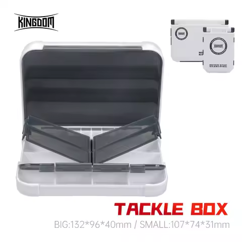 KINGDOM Fishing Tackle Box Mini Storage Case Flying Fishing Tackle Box Fishing Spoon Hook Bait Stora