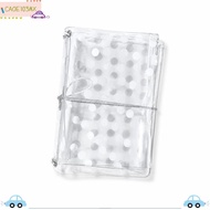 ICAOE103 Ins Journal Cover, with Zipper Pocket Polka Dots Print TN Notebook Cover, Portable  PVC Jou