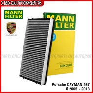 MANN Filter Air PORSCHE CAYMAN 987 Year 2005-2013 Product Code CUK3360/CUK 3360 Carbon In The Cabin