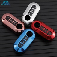 OPENMALL Car Flip Key Case Cover TPU Auto Shell Fob 3 Buttons for Fiat Ducato 500 500L Panda Grande 