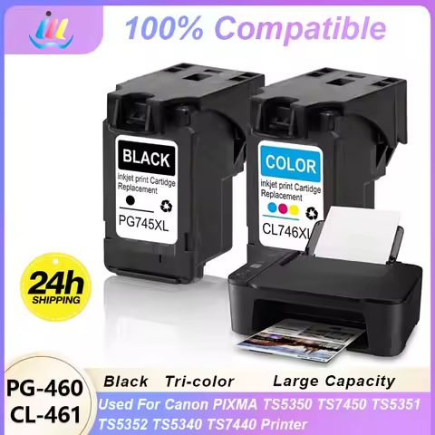 JMDD PG 460 CL 461 PG-460 CL-461 Ink Cartridge 460XL 461XL PG460 CL461 For Canon Pixma TS5340 TS7440