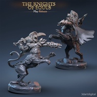 ชุดโมเดล DND Half-Elf Knight Heavy Armor Pegasus Warrior Mage Lion Man Tabletop Game Chess Piece Mod