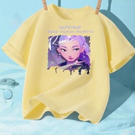 2026High Quality Girls' T-Shirt Kpop Demon Hunters Cotton Round Neck Kids Girls Unisex Casual TeeCOD