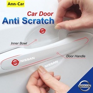 XPS 【Ann-Car】4PCS/SET Nissan Car Door Handle Protector Cover Inner Bowl Anti Scratch Sticker Almera Serena X-Trail Teana