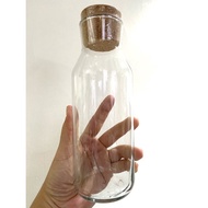 Glass bottle with cork lid wish bottle with cork