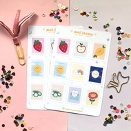Mail Stamps Sticker Sheet | farhanaaazainal