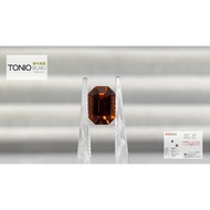 1.77 Carat Natural Non-Burning Tourmaline Orange Slightly Red VVS Tourmaline+Free National Taiwan Un