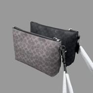 COACH/COACH Men's Black Old Flower Clutch Wrist Bag Coin Purse