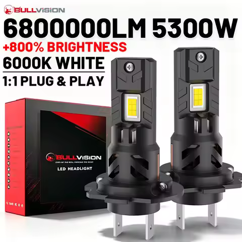 Turbo H7 LED Headlight 5300W 6800000LMCanbus 7035 CSP 1:1 Mini Diodes 6000K 12V Universal H7 L02 L05