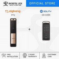 Bundle C9: Zigbang P72 Door Lock + SOLITY GD-60BK Gate Lock | AN Digital Lock