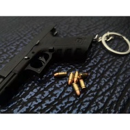 Alloy Empire 1: 3 GLOCK GLOCK Throwing Shell Version Keychain G17 Metal Detachable Model Toy