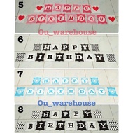 HBD banner - HBD bunting flag - birthday banner - birthday banner - happy birthday bunting flag