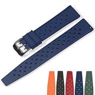 18mm 20mm 22mm Watch Strap New Tropical Rubber Strap for Oris Seiko Citizen Quick Release Watch Band  Silicone Tropic Strap Smart Watch Strap