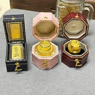 Golden Cake Decoration Display Box Gold Bean Gold Bar Gift Box Ring Gift Box Storage Box Small Gold 