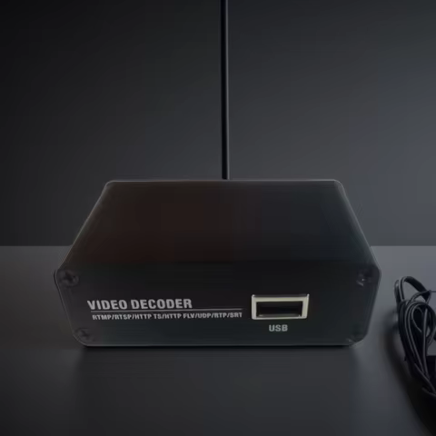 Video Decoder RTMP RTSP HD 1080P IPTV with 4K H.265/H.264 IP Stream Decoder and USB Files Player HDM