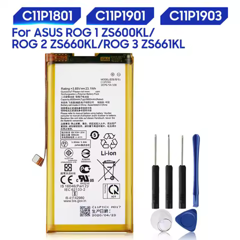 Original Replacement Battery For ASUS ROG 3 2 1 ZS661KL ZS660KL ZS600KL ROG3 C11P1903 C11P1801 C11P1