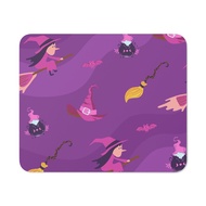 Purple Creative Illustrated Doodle Witch Pattern Mouse Pad