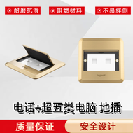 ปลั๊กพื้นแบบซ่อน LeGrand ช่อง 5 ช่อง ป้องกันน้ำ สีทองชาร์โมนี่ ปิดแบบลื่น วัสดุทองแดง ผลิตจากจีนแผ่น