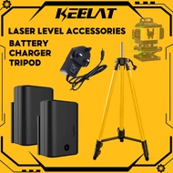 KEELAT Laser Level Accessories Battery Charger Adapter or Adjustable Tripod for 12/16 Line 3D Laser 