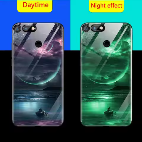 2021 Luminous Phone Case For Huawei Honor 30S View V30 Pro V20 V10 10i 9A Night Shine Glass Cover Fo