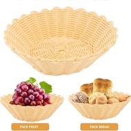 Poly rattan basket plastic rattan woven stick basket