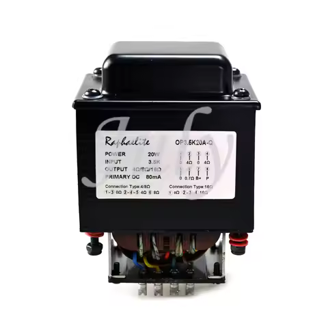 Raphaelite OP3.5K20AQ 3.5K 20W 15Hz-35KHz -1dB fully coupled single-ended output transformer, suitab