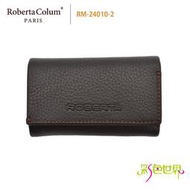 【Roberta Colum 諾貝達】 軟牛皮 真皮鑰匙包 咖啡 RM-24010-2 彩色世界