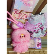 NEW ORIGINAL BB3 baby three letter KBLIND BOX complete PINK plush dollKeychain FREE INDOMIE